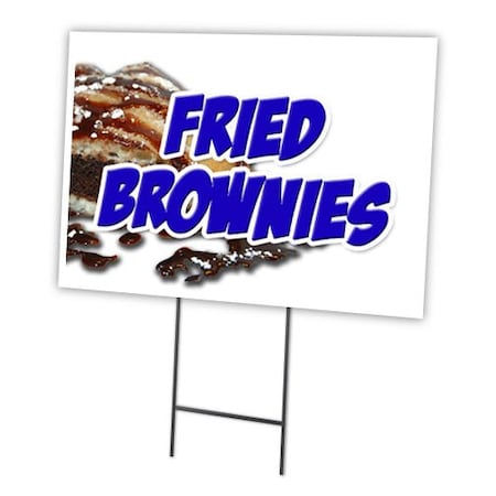 Signmission Fried Brownies Yard Sign & Stake outdoor plastic coroplast window, C-1216-DS-Fried Brownies C-1216-DS-Fried Brownies